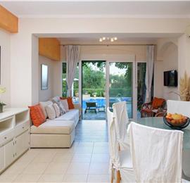3 bedroom villa with pool and sea views in Barbati, Corfu, sleeps 8